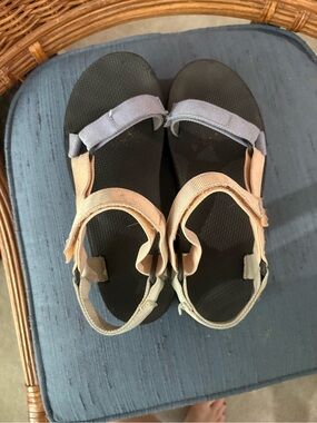 Teva Women's Sandals in Peach and Light Blue